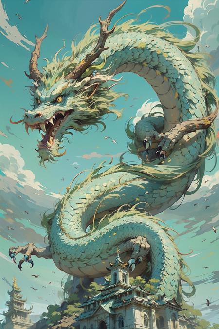 01938-4018450010-Best quality,masterpiece,ultra high res,nu no humans, (long_1.2),,  sky, yellow eyes, cloud, scales, eastern dragon, open mouth,.png